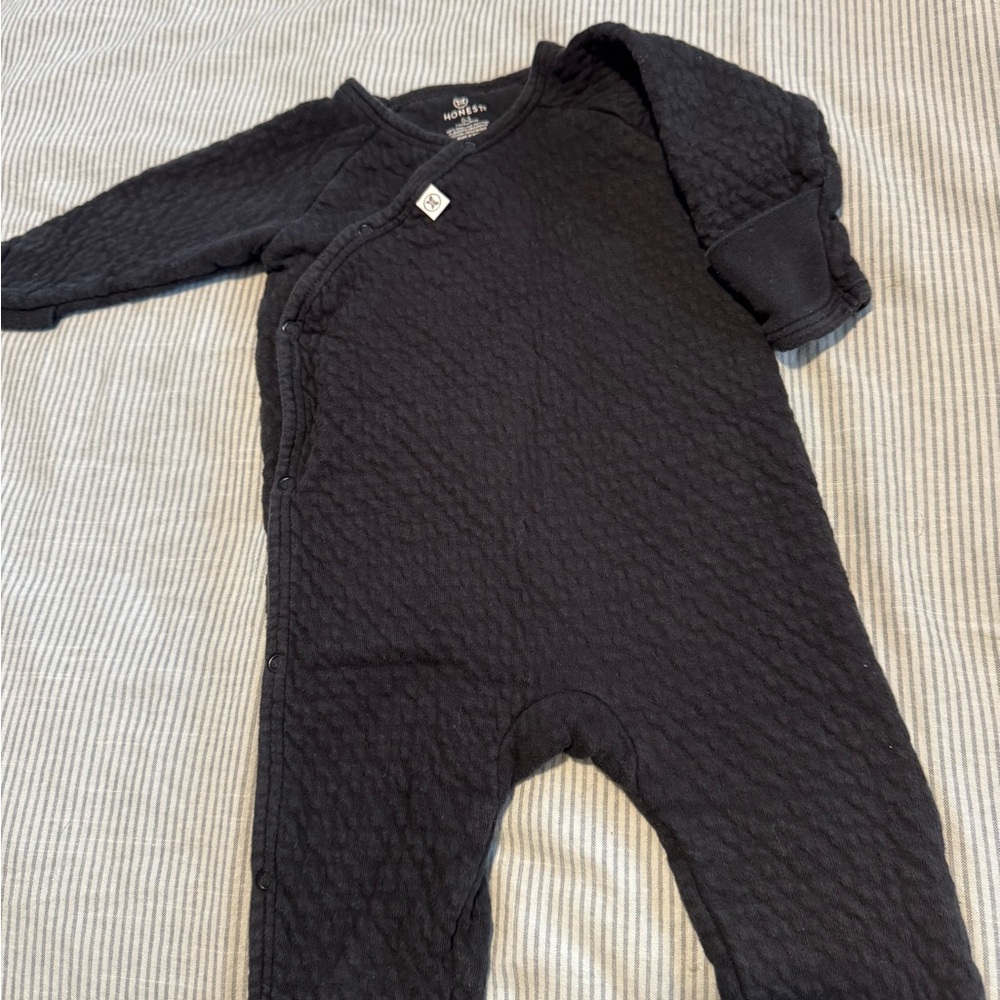 Honest Organic Black Quilted One Piece